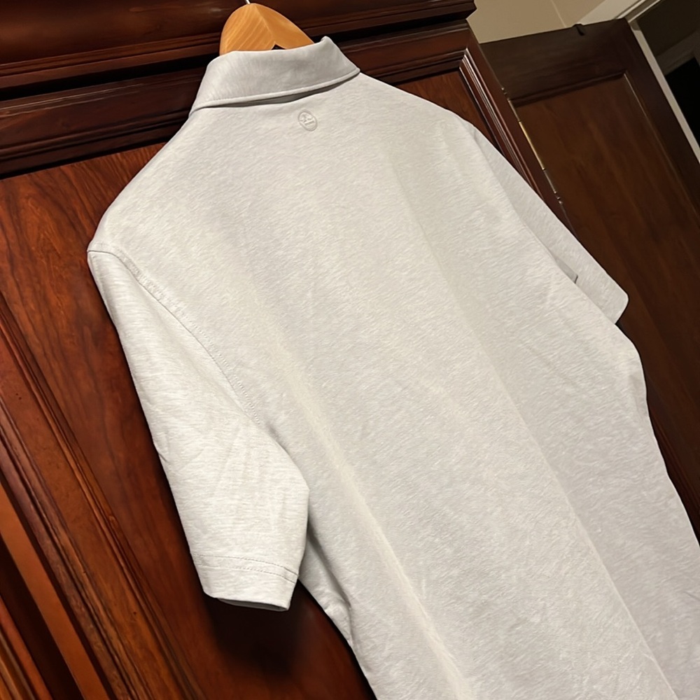 Brand New Peter Millar Crown Crafted Tailored Fit Gray Golf Polo Classic Design! - Picture 6 of 12